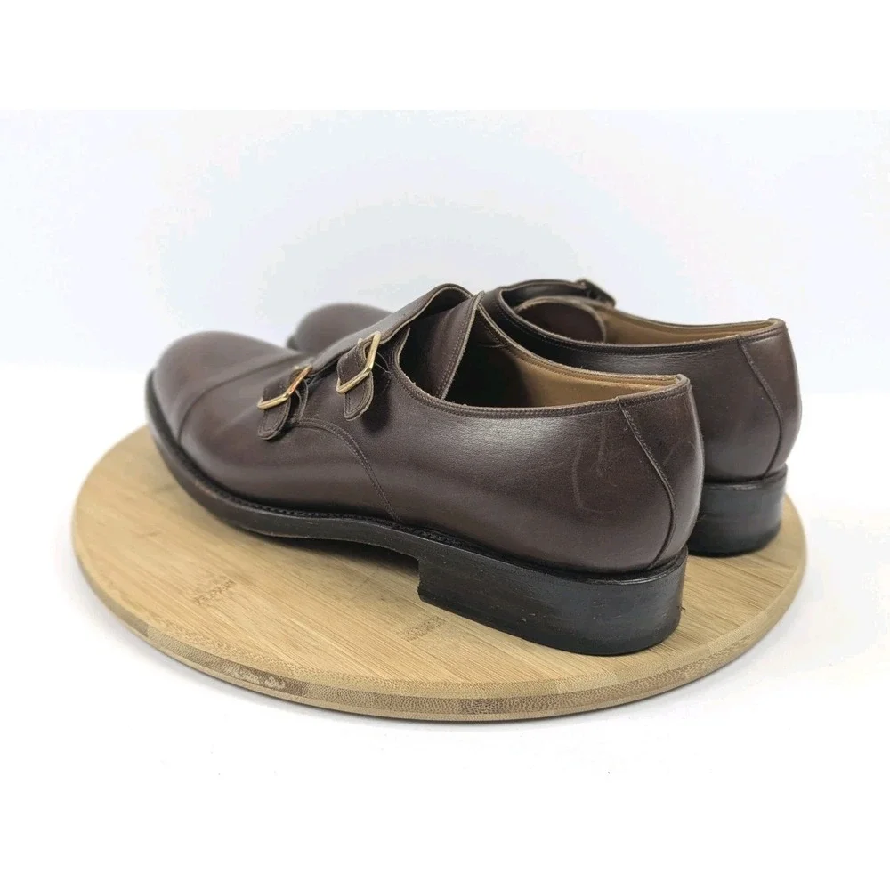 Pepe Albaladejo Dress Shoes Mens 9 EE Brown Double‎ Monk Mallorca Leather Spain